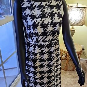 Black and White Houndstooth Dress